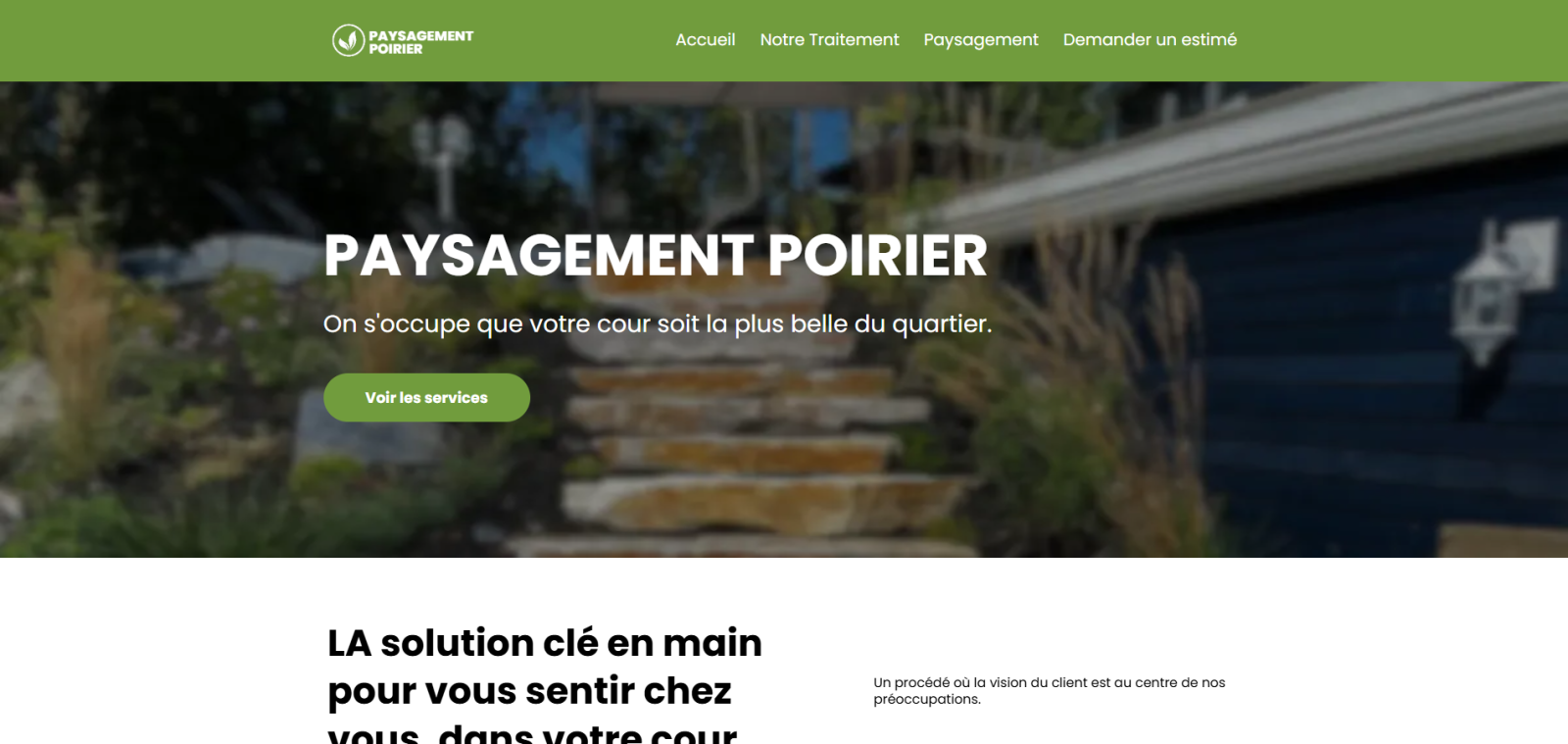 Réalisation EVO Marketing pour Paysagement Poirier
