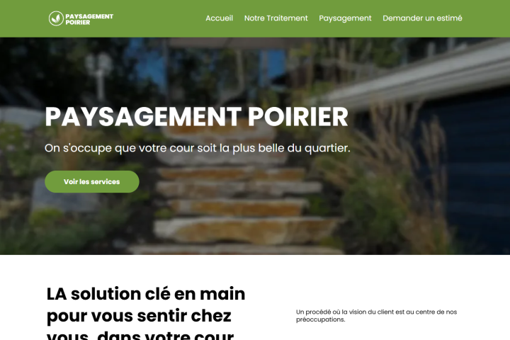 Projet Paysagement Poirier